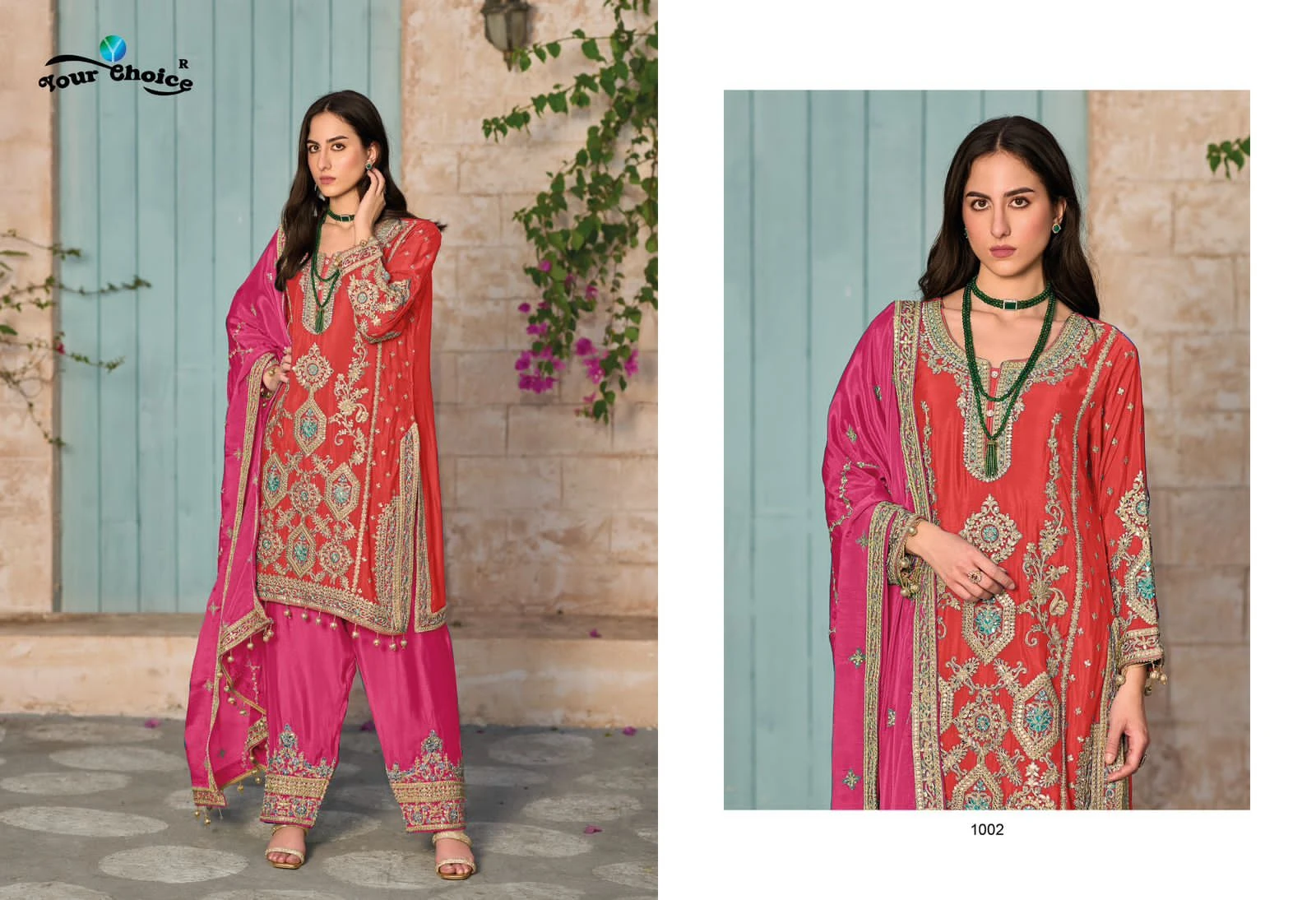 Your Choice Afgani Pure Chinon Wholesale Designer Salwar Suits Catalog — Wholesale Salwar Suits, MPA wholesale from Surat — view 3